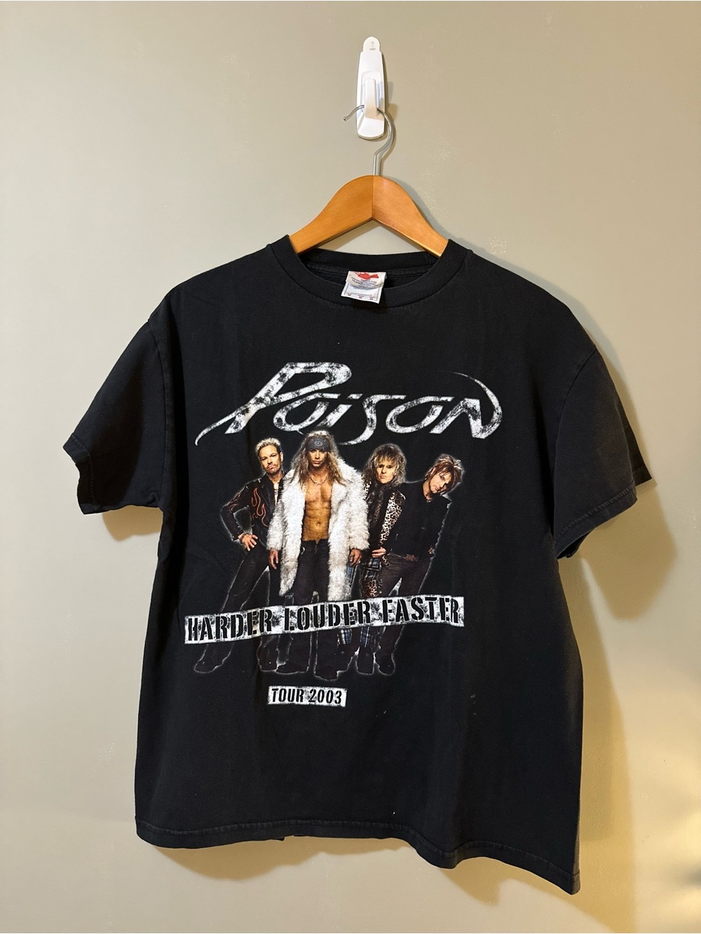 Men's 2003 Poison Black Graphic Tour T-Shirt